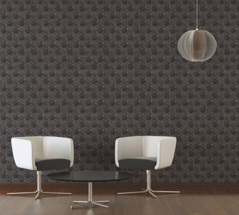 Μοντέρνα Ταπετσαρία Τοίχου 3D Γεωμετρικά Σχήματα – Living Walls, Titanium 3 (1005x53cm) – Decotek 382024-174213