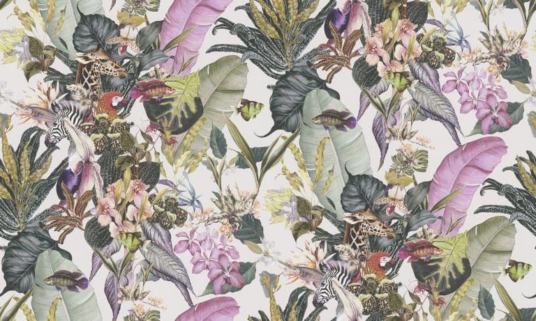 Φλοράλ Ταπετσαρία Τοίχου και Φιγούρες Ζώων – AS Creation,Dreamy Flowery (1005x53cm) – Decotek 381763-0