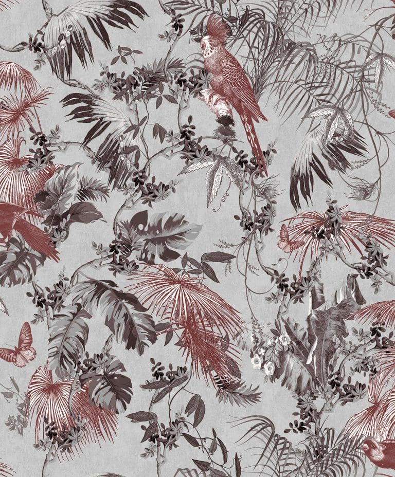 Ταπετσαρία Τοίχου Τροπικά φυτά και Παπαγάλοι - Ugepa, Escapade (1005 x 53 cm) - Decotek L69808-0
