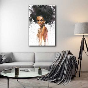 Πίνακας Ζωγραφικής Αφηρημένο Πορτρέτο Αφρικανής Γυναίκας - Decotek 220406-0