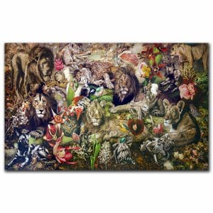 Πίνακας Ζωγραφικής Βόλτα με Λιοντάρια - Decotek 220477-217475