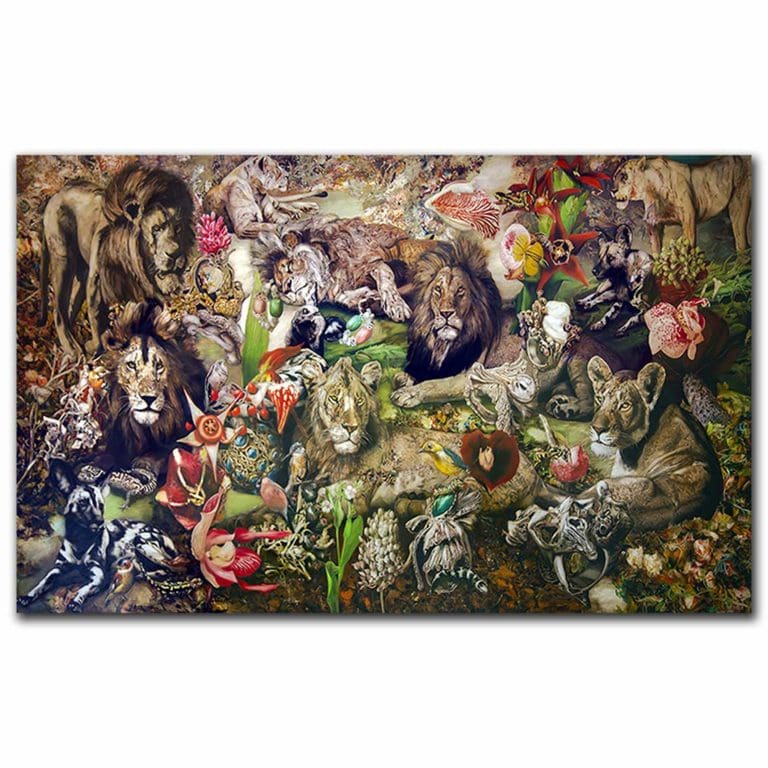 Πίνακας Ζωγραφικής Βόλτα με Λιοντάρια - Decotek 220477-217475