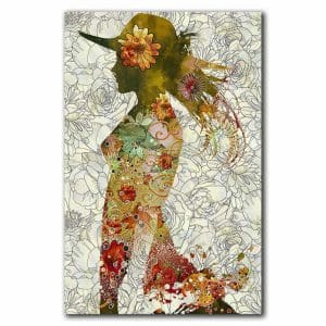 Πίνακας Ζωγραφικής Γυναικείο Σχέδιο σε Φλοράλ Μοτίβο - Decotek 220657-212645