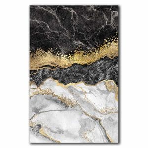 Πίνακας Ζωγραφικής Μάρμαρο, Μαύρο και Χρυσό - Decotek 220666-212685