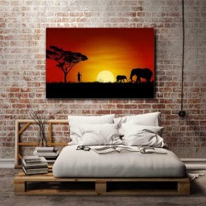 Πίνακας Ζωγραφικής Ηλιοβασίλεμα στην Αφρική - Decotek 220725-0