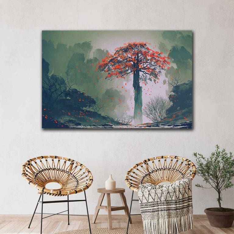 Πίνακας Ζωγραφικής Κόκκινο Δέντρο - Decotek 220727-0