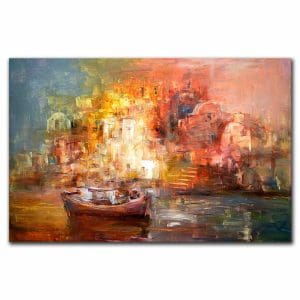 Πίνακας Ζωγραφικής Βάρκα στο Χάρμπορ - Decotek 220729-212929