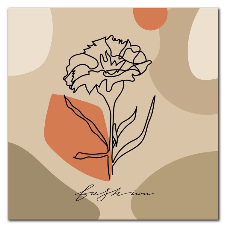Πίνακας Ζωγραφικής Γραμμικό Ανθισμένο Λουλούδι - Decotek 220757-213033