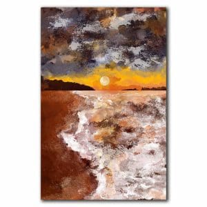 Πίνακας Ζωγραφικής Παραλία και Ηλιοβασίλεμα, Boho Style - Decotek 220795-213173