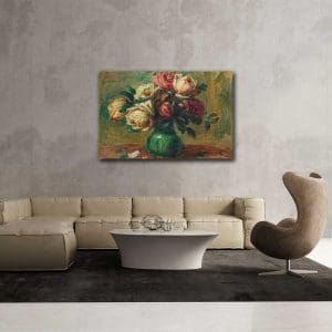 Πίνακας Ζωγραφικής Pierre Renoir,Τριαντάφυλλα στο Βάζο - Decotek 220803-0