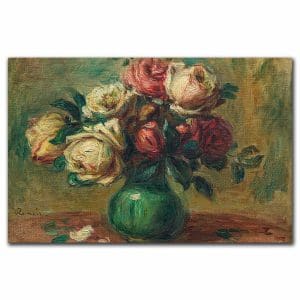 Πίνακας Ζωγραφικής Pierre Renoir,Τριαντάφυλλα στο Βάζο - Decotek 220803-213201