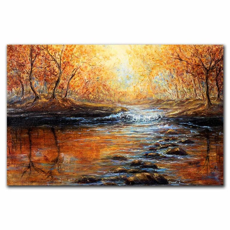 Πίνακας Ζωγραφικής Ποτάμος Μέσα Στο Δάσος - Decotek 220817-213257