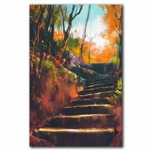 Πίνακας Ζωγραφικής Μονοπάτι με Πέτρινες Σκάλες - Decotek 220841-213349
