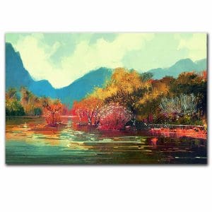 Πίνακας Ζωγραφικής φθινόπωρο Στην Λίμνη - Decotek 220842-213353