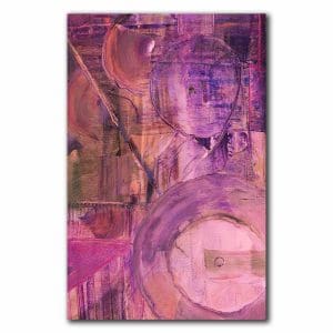 Πίνακας Ζωγραφικής Ροζ και Μωβ Αφηρημένοι Κύκλοι - Decotek 220845-213369