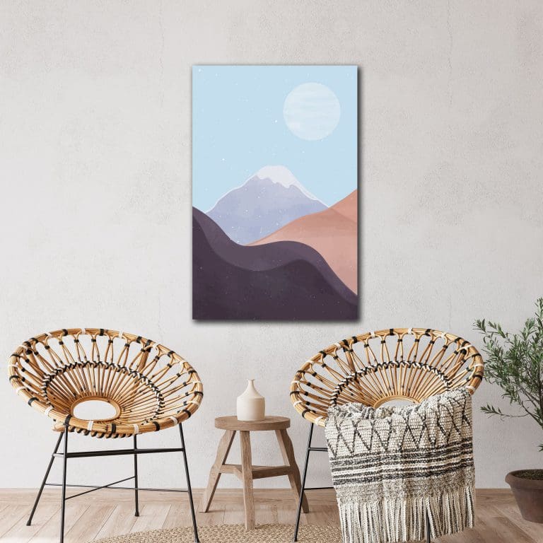 Πίνακας Ζωγραφικής Μίνιμαλ Τοπίο με Βουνά - Decotek 220849-0