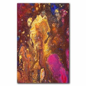 Πίνακας Ζωγραφικής Ροζ, Καφέ και Χρυσό Αφηρημένο - Decotek 220861-213425