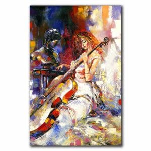 Πίνακας Ζωγραφικής Alexander Hodyukov, Το Κορίτσι με το Βιολεντσέλο - Decotek 220862-213429