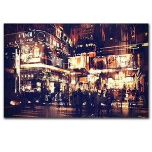 Πίνακας Ζωγραφικής Νυχτερινή Ζωή στην Πόλη - Decotek 220863-213433