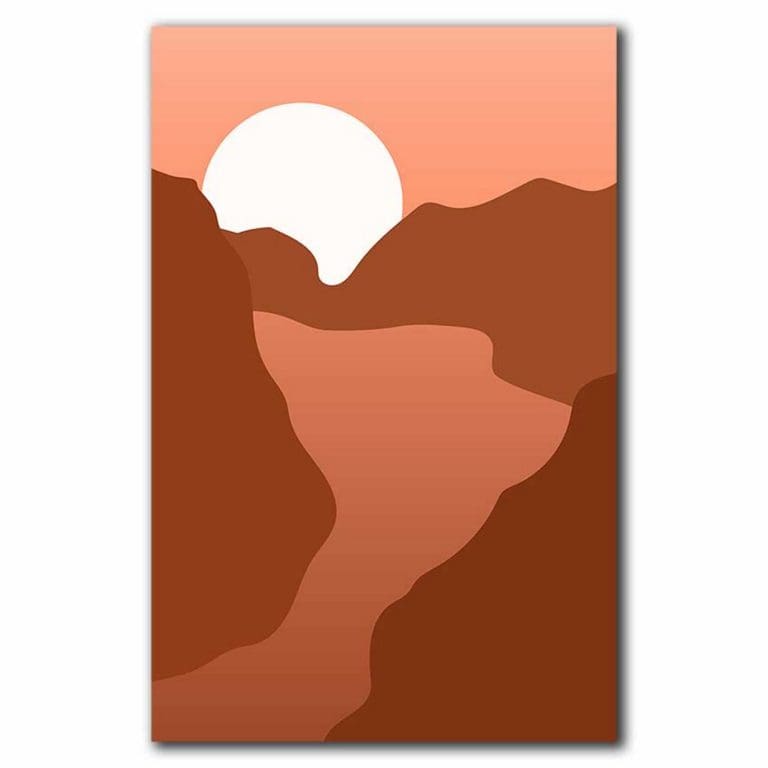 Πίνακας Ζωγραφικής Βουνά και Ήλιος - Decotek 220870-213461