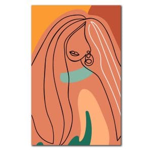 Πίνακας Ζωγραφικής Γυναικείο Κεφάλι Σχεδιασμένο με μια Γραμμή- Decotek 220553-216315