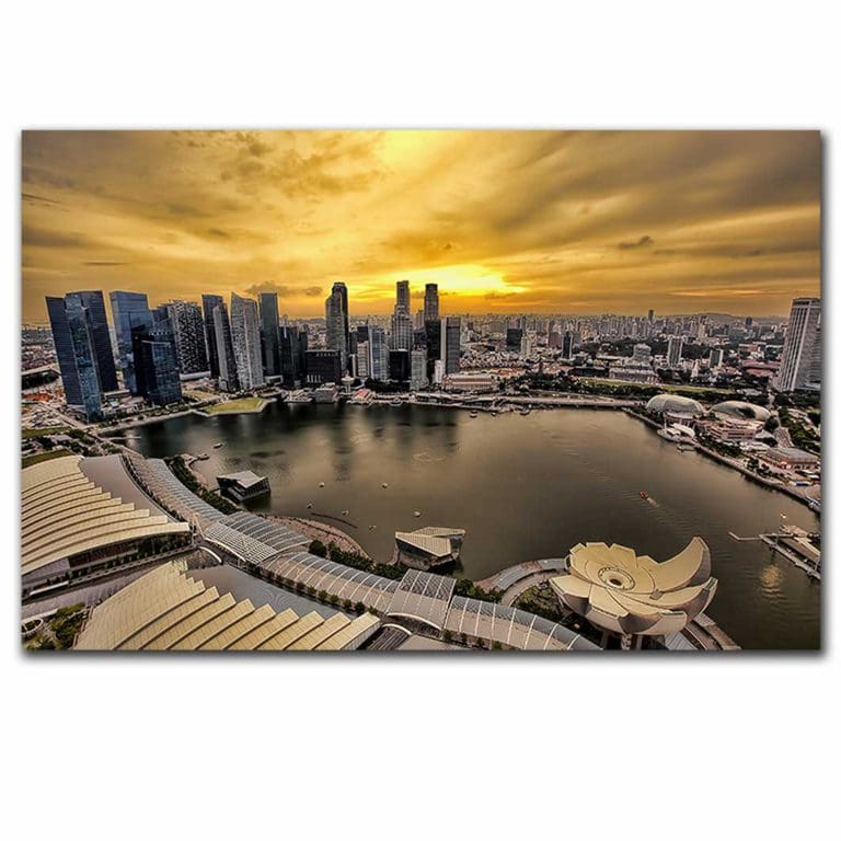 Πίνακας Ζωγραφικής Ηλιοβασίλεμα στην Σιγκαπούρη - Decotek 220573-216353