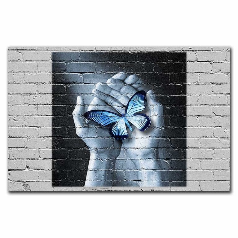 Πίνακας Ζωγραφικής Γκράφιτι με Πεταλούδα στην Χούφτα - Decotek 220661-216109