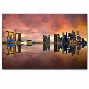 Πίνακας Ζωγραφικής Ηλιοβασίλεμα στην Σιγκαπούρη- Decotek 220740-215961