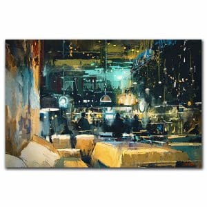 Πίνακας Ζωγραφικής Νύχτα σε Εστιατόριο - Decotek 220792-215981