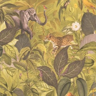 Ταπετσαρία Τοίχου Τροπικά φύλλα, Άγρια ζώα - AS Creation, Pintwalls (1005x53cm) - Decotek as387242-0