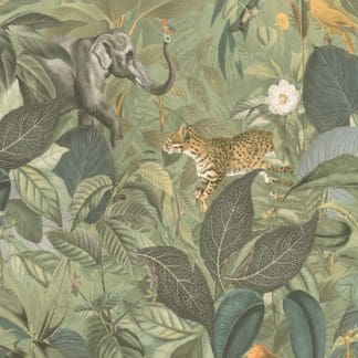 Ταπετσαρία Τοίχου Τροπικά φύλλα, Άγρια ζώα - AS Creation, Pintwalls (1005x53cm) - Decotek as387243-0