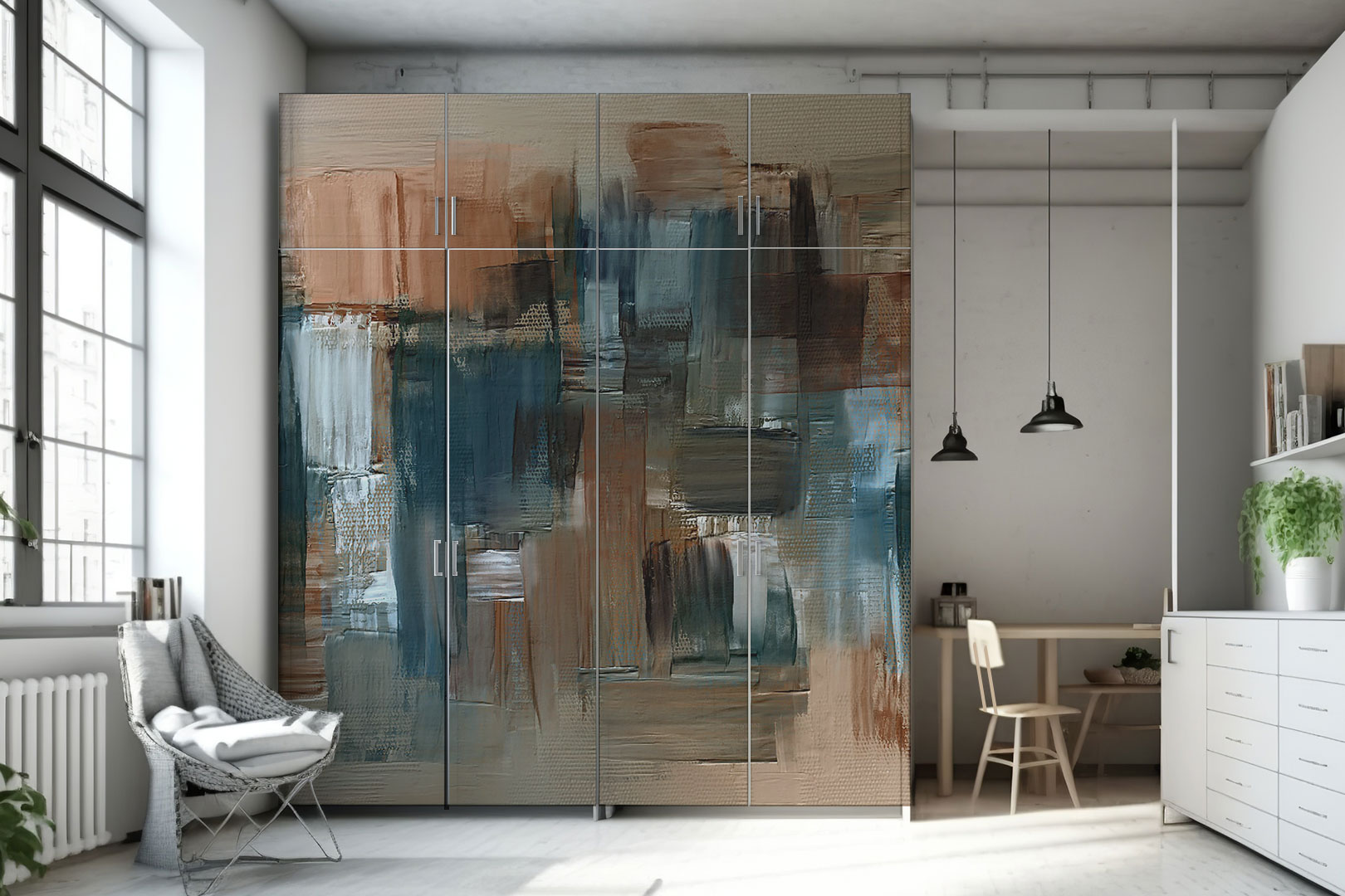 Αυτοκόλλητο Ντουλάπας Abstract Πινελιές - Decotek 70107 - Image 3
