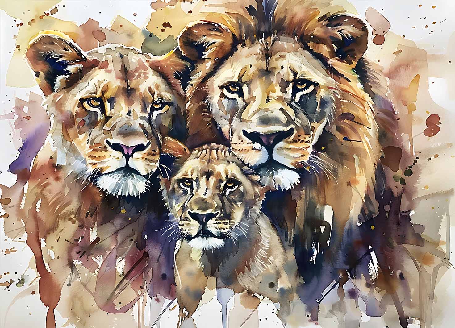 Φωτοταπετσαρία Lion Family - Decotek 60446