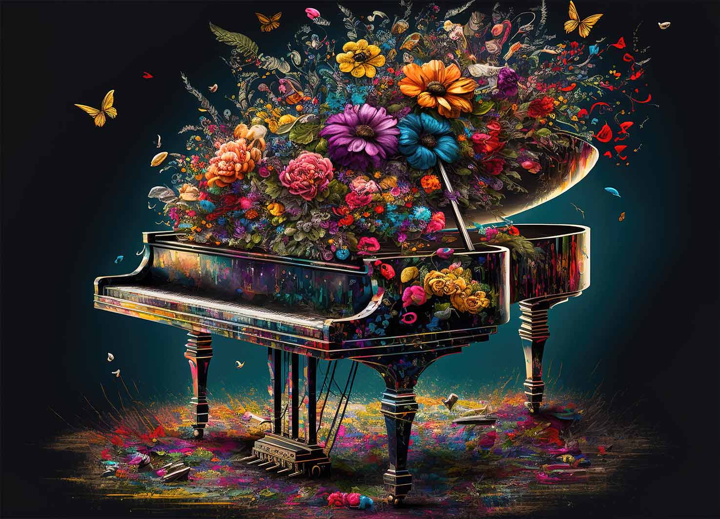 Φωτοταπετσαρία Flower Piano - Decotek 60440