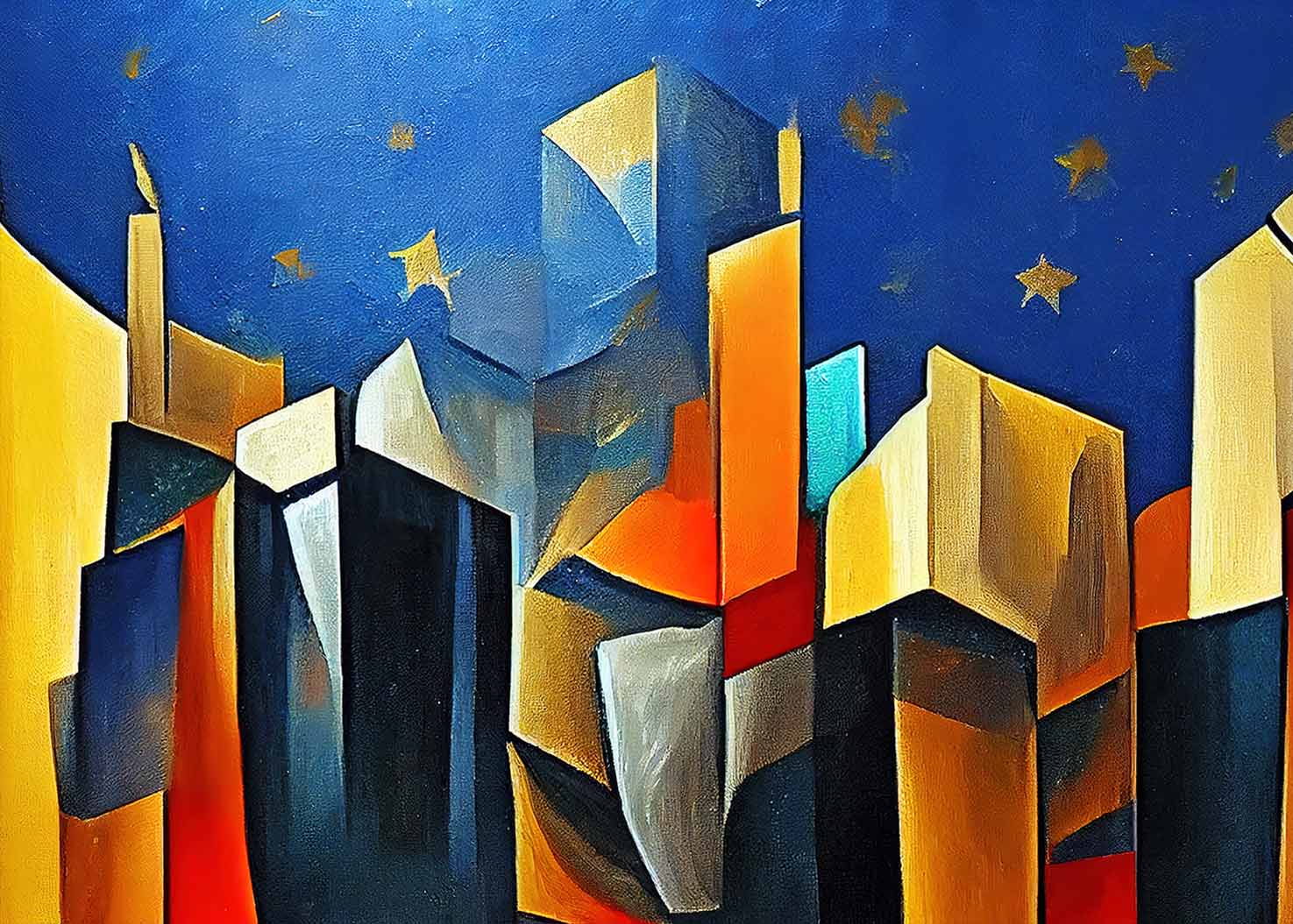 Φωτοταπετσαρία Abstract City With Stars - Decotek 60417