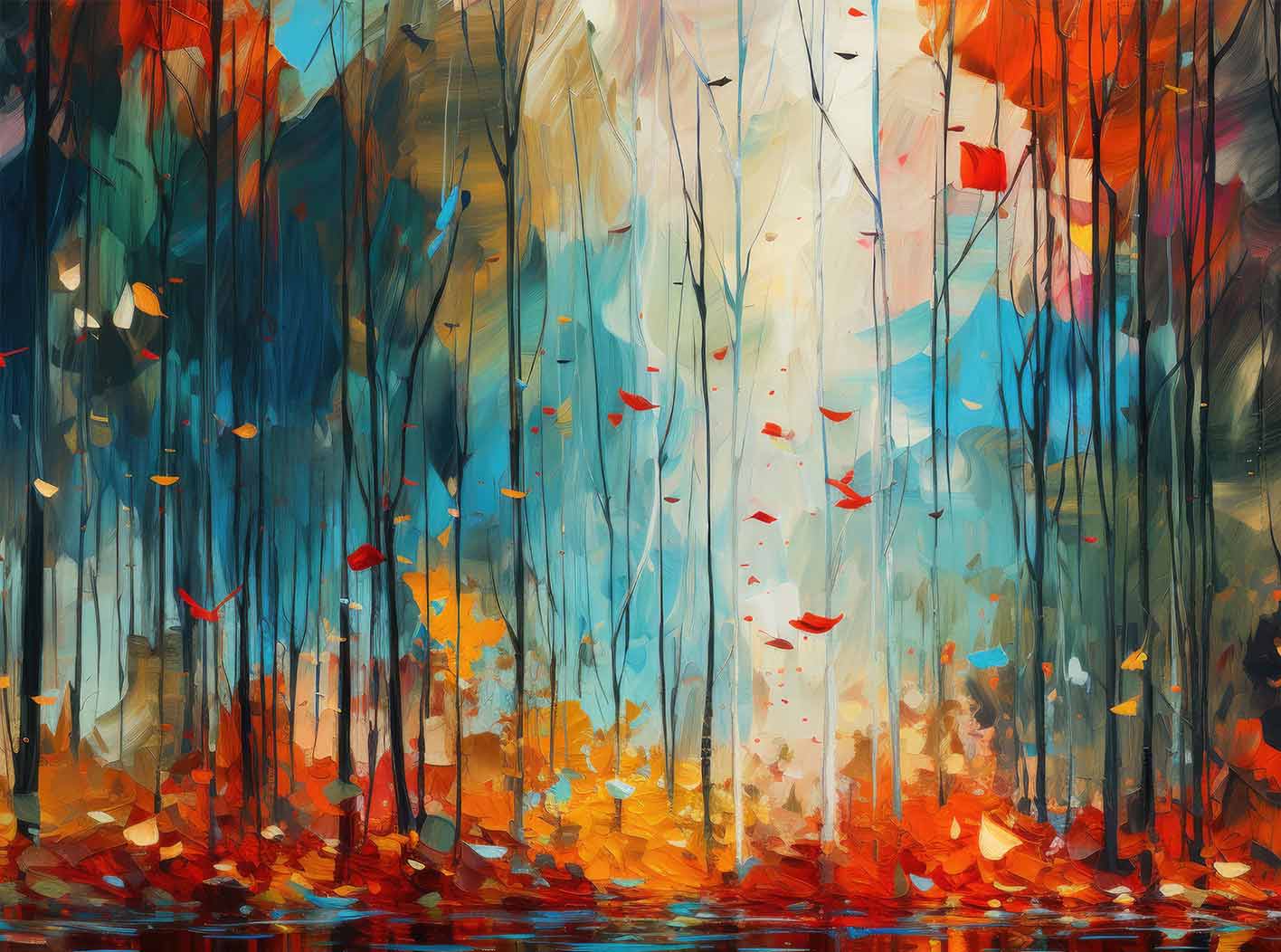 Φωτοταπετσαρία Abstract Autumn Forest - Decotek 60441