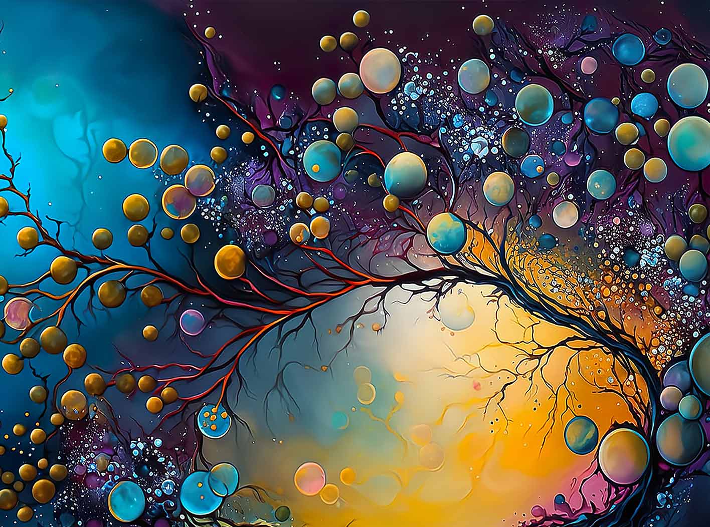 Φωτοταπετσαρία Abstract Galaxy Tree - Decotek 60382