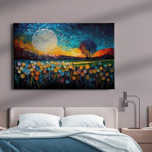 Πίνακας Ζωγραφικής  Abstract Full Moon and Dandelions- Decotek 221129