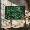 Πίνακας Ζωγραφικής Green and Gold Geometric Lines - Decotek 221299