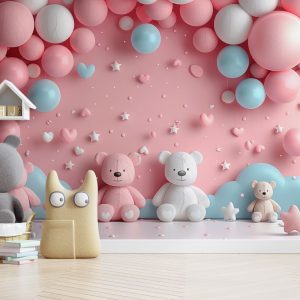 Φωτοταπετσαρία Αρκουδάκια και Μπαλόνια - Decotek 60571