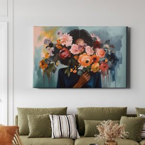 Πίνακας Ζωγραφικής Abstract Woman With Flowers - Decotek 221202