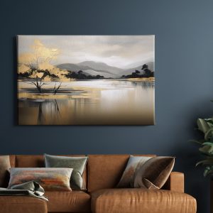 Πίνακας Ζωγραφικής Abstract Winter in The Lake - Decotek 221205