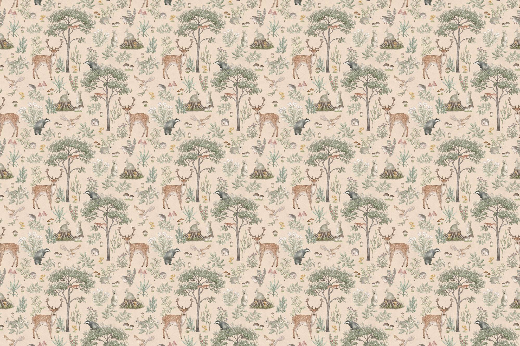 Φωτοταπετσαρία Fantastic Forest, Beige - Kikki Belle 60627