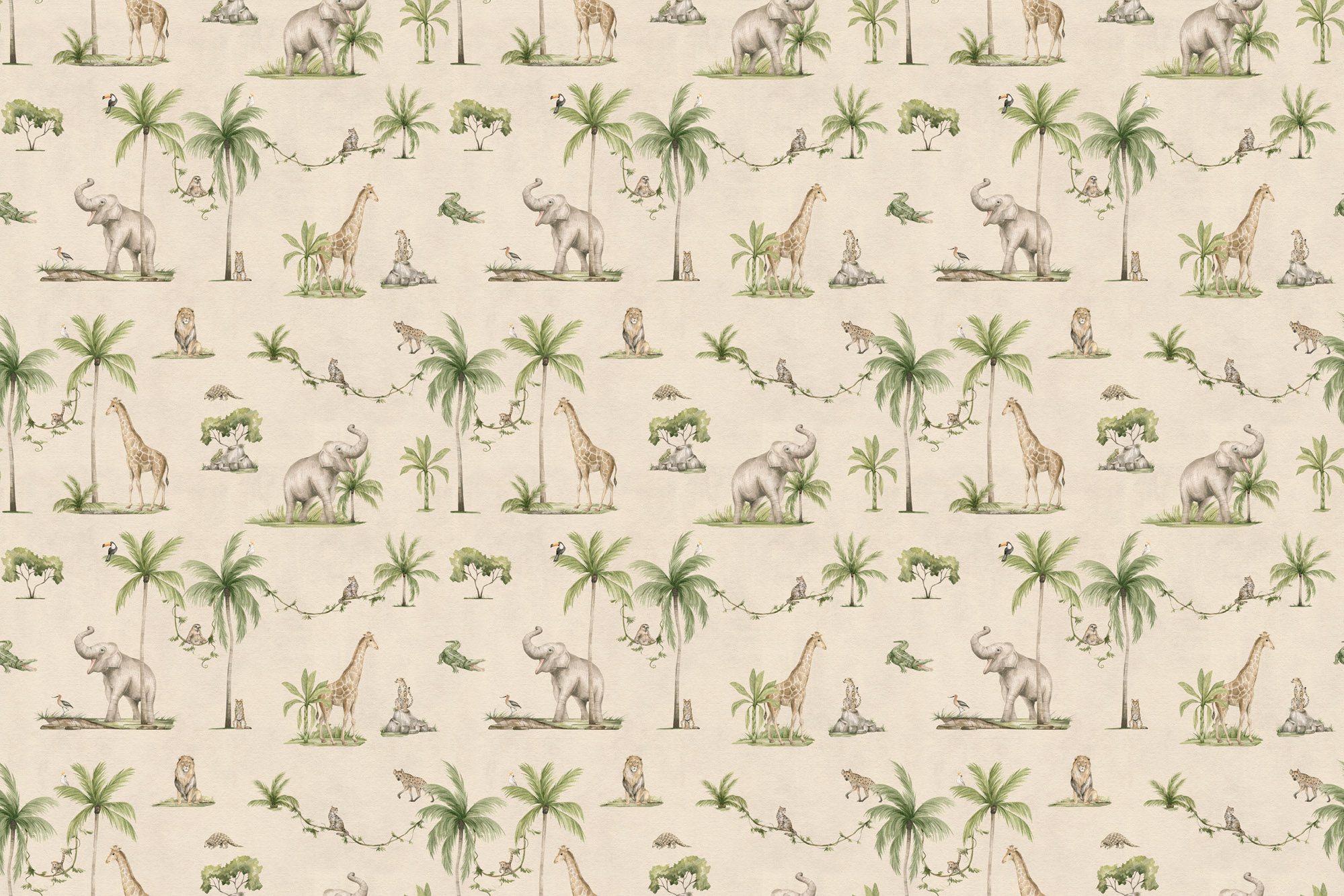 Φωτοταπετσαρία Joyful Jungle, Sand - Kikki Belle 60645