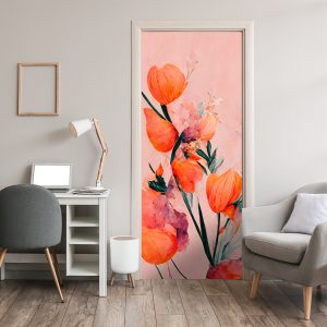 Αυτοκόλλητο Πόρτας Τουλίπες - Decotek 30841