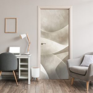 Αυτοκόλλητο Πόρτας Αφηρημένο Λευκό - Decotek 30861