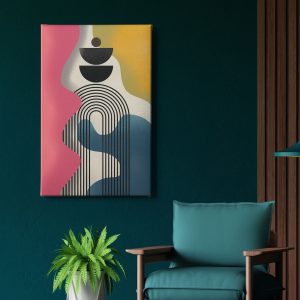 Πίνακας Ζωγραφικής Τρικολόρε με Γεωμετρικά Σχήματα - Decotek 221574