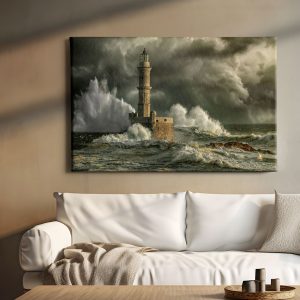 Πίνακας Ζωγραφικής Καταιγίδα στον Φάρο Χανίων - Decotek 221870