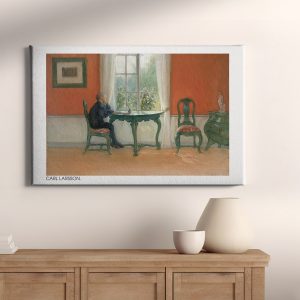 Πίνακας Ζωγραφικής Carl Larsson, Ehtoja Luetaan, 1900 - Decotek 221815