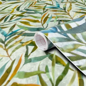 Αυτοκόλλητο για Ντουλάπια Πράσινα και Πορτοκαλί Φύλλα – Decotek 8003253